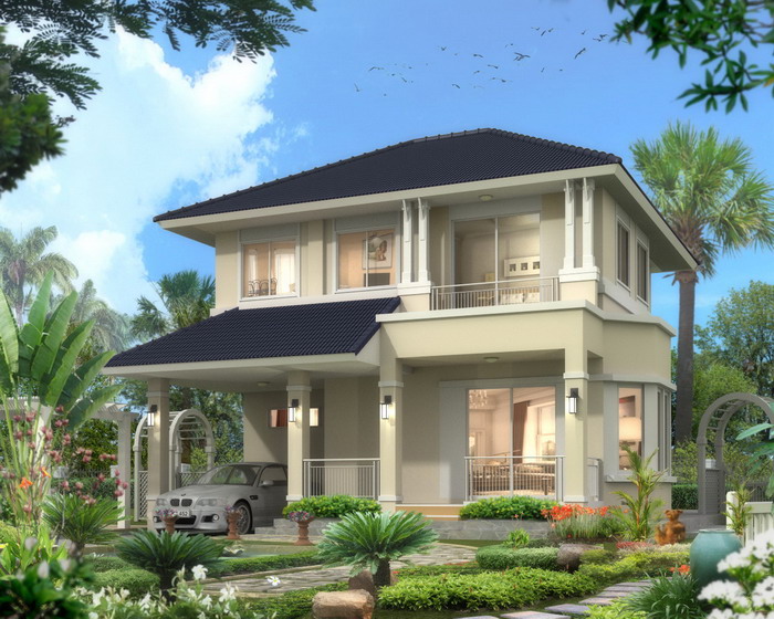 2 story house plan, 3 bedroom, home build in thailand