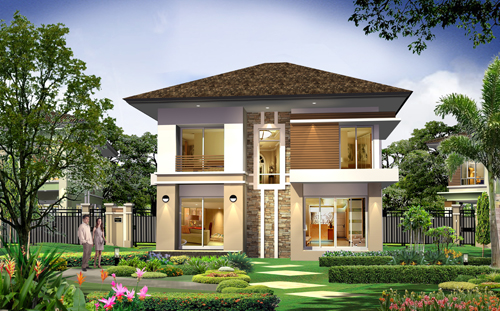 บริษัทรับสร้างบ้าน บ้าน 2 ชั้น แบบบ้านสวย, 2 story house plan, build in thailand อุ่นใจ บิลเดอร์
